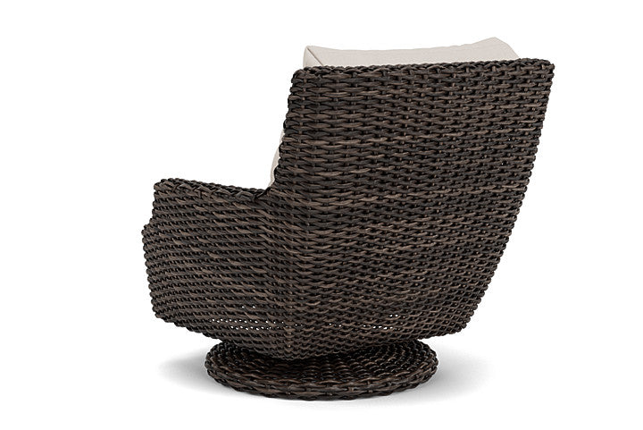 Lloyd Flanders - Largo High Back Swivel Rocker Lounge Chair In Vintage Oak Finish With Canvas Canvas Fabric - 241080428319 view 2