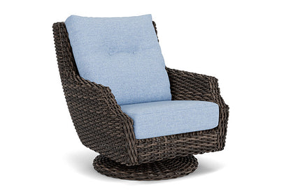 Lloyd Flanders - Largo High Back Swivel Rocker Lounge Chair In Vintage Oak Finish With Demo Skyway Fabric - 241080428065 view 1