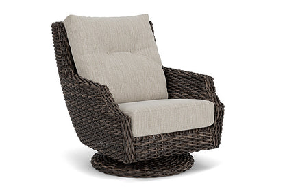 Lloyd Flanders - Largo High Back Swivel Rocker Lounge Chair In Vintage Oak Finish With Friendly Flax Fabric - 2410804282026 view 1