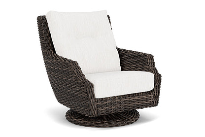 Lloyd Flanders - Largo High Back Swivel Rocker Lounge Chair In Vintage Oak Finish With Friendly Natural Fabric - 2410804282042 view 1