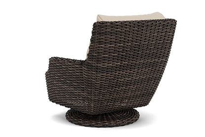 Lloyd Flanders - Largo High Back Swivel Rocker Lounge Chair In Vintage Oak Finish With Raindrop Almond Fabric - 2410804282055 view 2