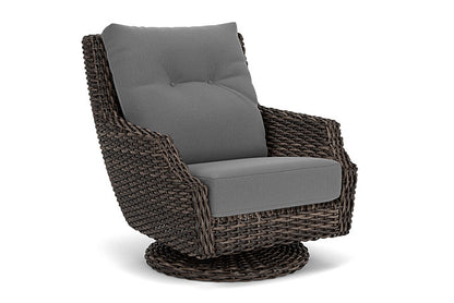 Lloyd Flanders - Largo High Back Swivel Rocker Lounge Chair In Vintage Oak Finish With Remy Graphite Fabric - 2410804282003 view 1
