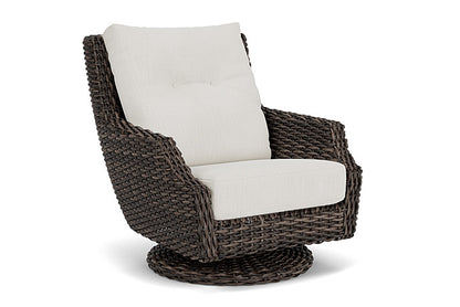 Lloyd Flanders - Largo High Back Swivel Rocker Lounge Chair In Vintage Oak Finish With Rollo Linen Fabric - 2410804282020 view 1