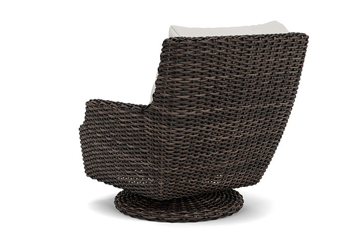 Lloyd Flanders - Largo High Back Swivel Rocker Lounge Chair In Vintage Oak Finish With Rollo Linen Fabric - 2410804282020 view 2