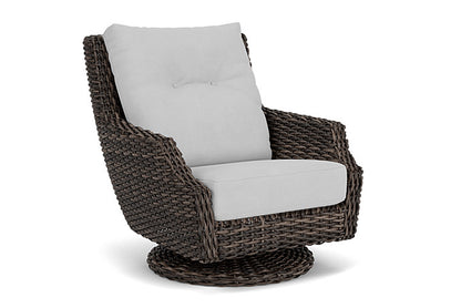 Lloyd Flanders - Largo High Back Swivel Rocker Lounge Chair In Vintage Oak Finish With Sandberg Dove Fabric - 2410804282022 view 1