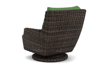Lloyd Flanders - Largo High Back Swivel Rocker Lounge Chair In Vintage Oak Finish With Seadog Botanical Fabric - 2410804282066 view 2