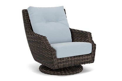 Lloyd Flanders - Largo High Back Swivel Rocker Lounge Chair In Vintage Oak Finish With Unearth Dew Fabric - 2410804282084 view 1