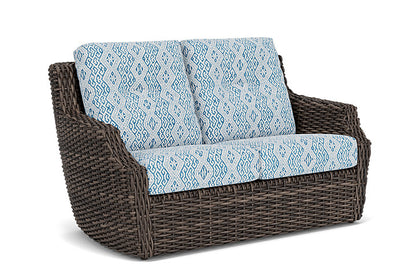 Lloyd Flanders - Largo Loveseat In Vintage Oak Finish With Aman Capri Fabric - 2410504281800 view 1