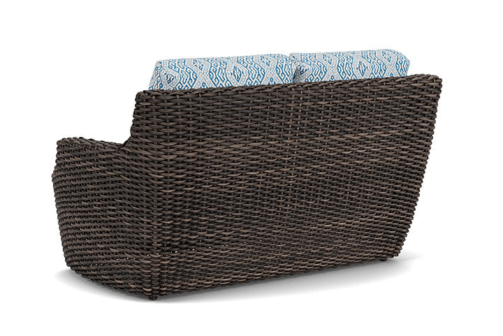 Lloyd Flanders - Largo Loveseat In Vintage Oak Finish With Aman Capri Fabric - 2410504281800 view 2