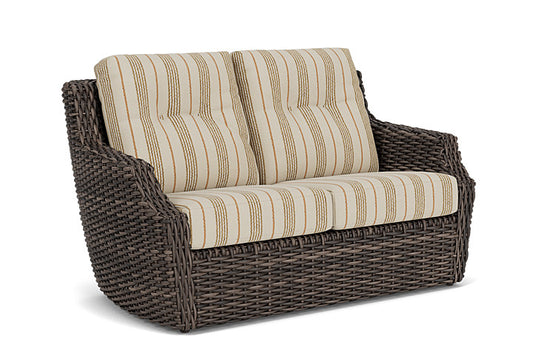 Lloyd Flanders - Largo Loveseat In Vintage Oak Finish With Amber Waves Fabric - 2410504282044 view 1