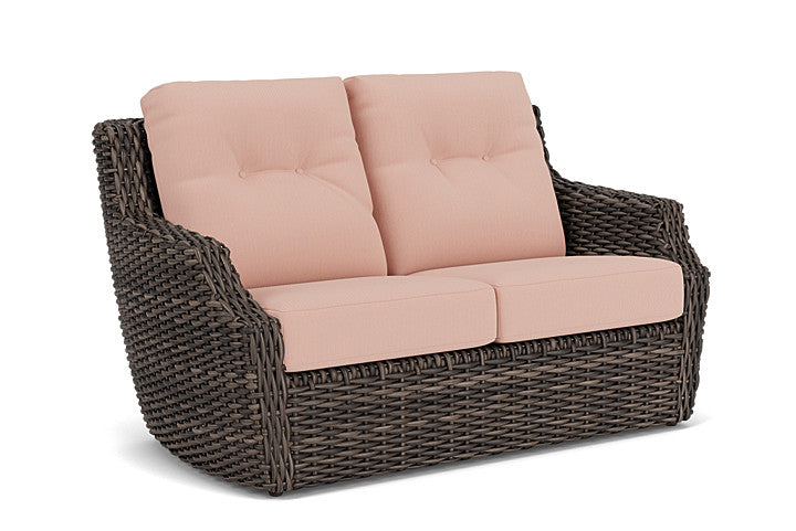 Lloyd Flanders - Largo Loveseat In Vintage Oak Finish With Azulu Clay Fabric - 2410504282033 view 1