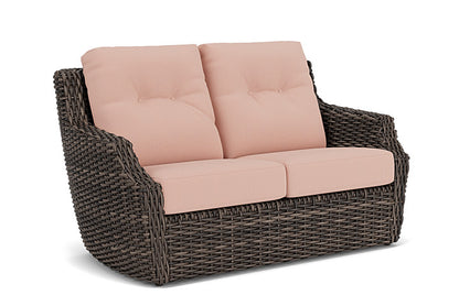 Lloyd Flanders - Largo Loveseat In Vintage Oak Finish With Azulu Clay Fabric - 2410504282033 view 1