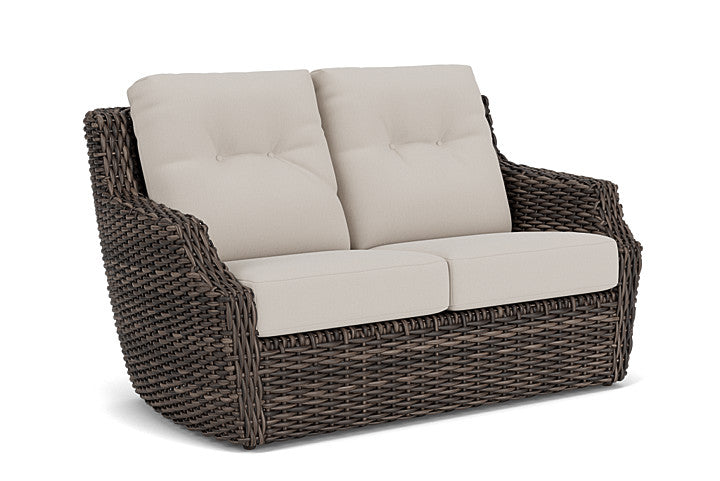 Lloyd Flanders - Largo Loveseat In Vintage Oak Finish With Azulu Twine Fabric - 2410504282034 view 1