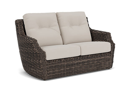 Lloyd Flanders - Largo Loveseat In Vintage Oak Finish With Azulu Twine Fabric - 2410504282034 view 1