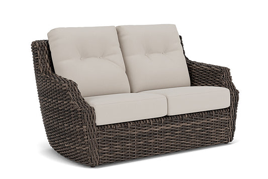 Lloyd Flanders - Largo Loveseat In Vintage Oak Finish With Azulu Twine Fabric - 2410504282034 view 1