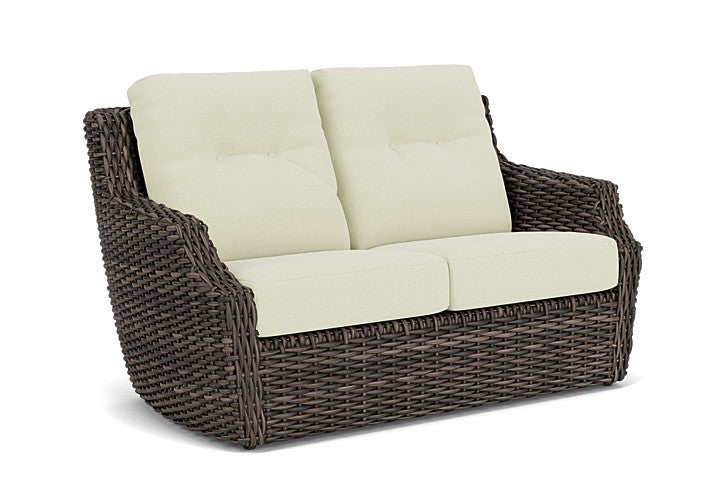 Lloyd Flanders - Largo Loveseat In Vintage Oak Finish With Bamboo Bay Meadow Fabric - 2410504282060 view 1