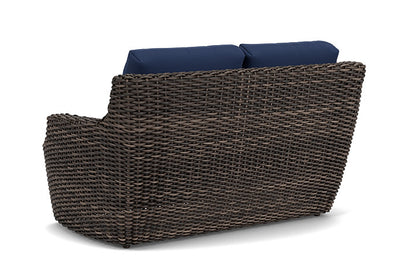 Lloyd Flanders - Largo Loveseat In Vintage Oak Finish With Beach Navy Fabric - 2410504282013 view 2