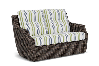 Lloyd Flanders - Largo Loveseat In Vintage Oak Finish With Berkely Hall Green Fabric - 2410504282062 view 1