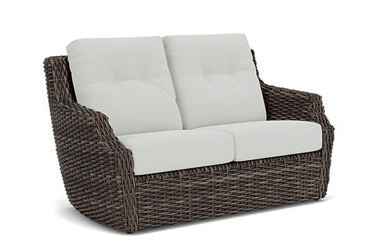 Lloyd Flanders - Largo Loveseat In Vintage Oak Finish With Bright Side Fog Fabric - 2410504282012 view 1
