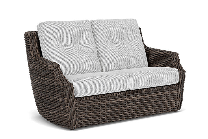 Lloyd Flanders - Largo Loveseat In Vintage Oak Finish With Burson Domino Fabric - 2410504282035 view 1