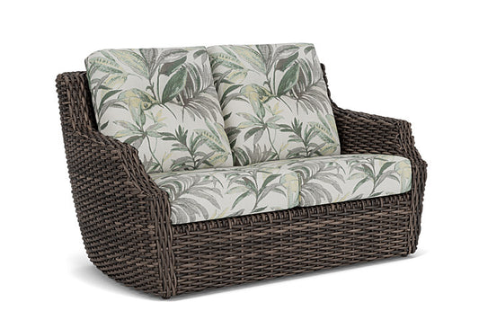 Lloyd Flanders - Largo Loveseat In Vintage Oak Finish With Calidora Mist Fabric - 241050428094 view 1