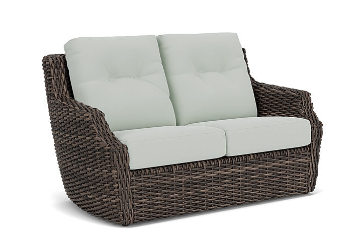 Lloyd Flanders - Largo Loveseat In Vintage Oak Finish With Callen Celadon Fabric - 2410504282024 view 1