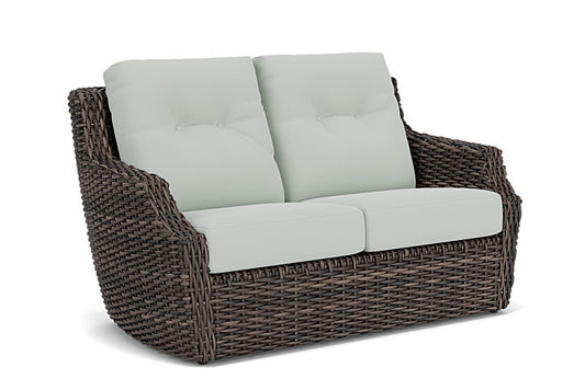 Lloyd Flanders - Largo Loveseat In Vintage Oak Finish With Callen Celadon Fabric - 2410504282024 view 1
