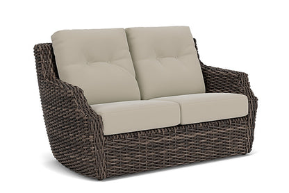 Lloyd Flanders - Largo Loveseat In Vintage Oak Finish With Callen Driftwood Fabric - 2410504282023 view 1