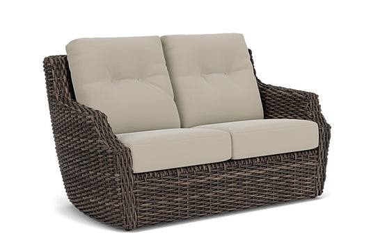 Lloyd Flanders - Largo Loveseat In Vintage Oak Finish With Callen Driftwood Fabric - 2410504282023 view 1