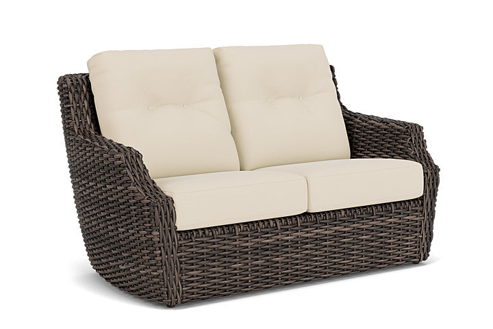 Lloyd Flanders - Largo Loveseat In Vintage Oak Finish With Callen Pearl Fabric - 2410504282021 view 1