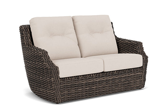 Lloyd Flanders - Largo Loveseat In Vintage Oak Finish With Canvas Birds Eye Fabric - 241050428937 view 1