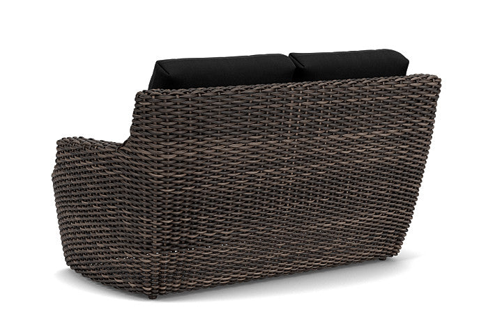 Lloyd Flanders - Largo Loveseat In Vintage Oak Finish With Canvas Black Fabric - 241050428157 view 2