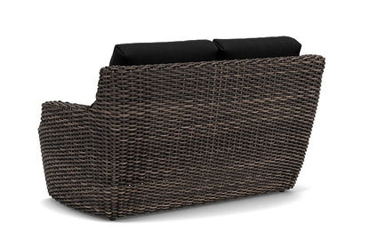 Lloyd Flanders - Largo Loveseat In Vintage Oak Finish With Canvas Black Fabric - 241050428157 view 2