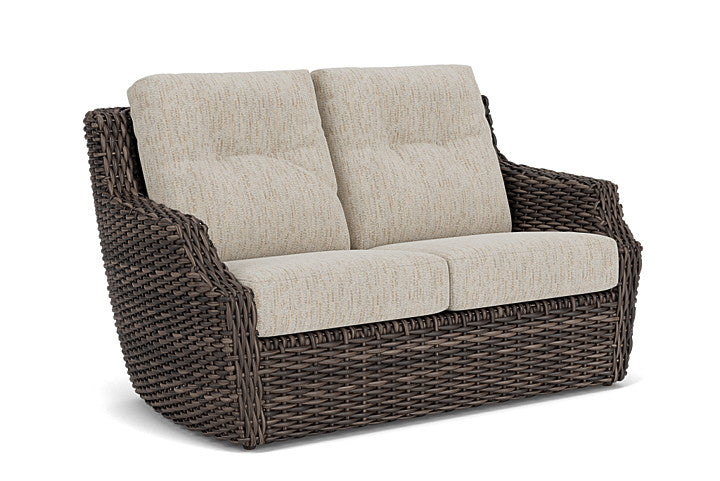 Lloyd Flanders - Largo Loveseat In Vintage Oak Finish With Charlotte Sparrow Fabric - 241050428183 view 1