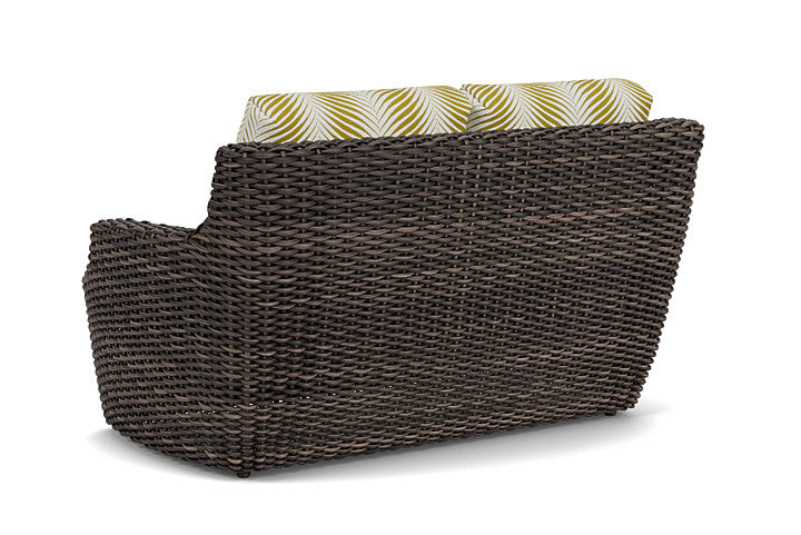 Lloyd Flanders - Largo Loveseat In Vintage Oak Finish With Clock Out Dew Fabric - 2410504282083 view 2