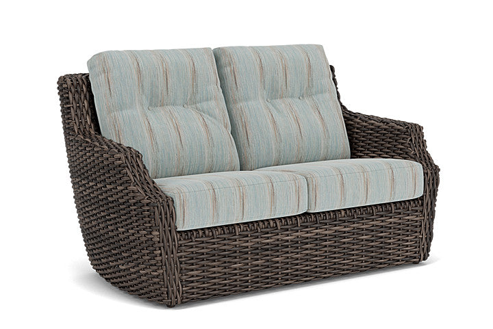 Lloyd Flanders - Largo Loveseat In Vintage Oak Finish With Colorwave Mist Fabric - 2410504282072 view 1
