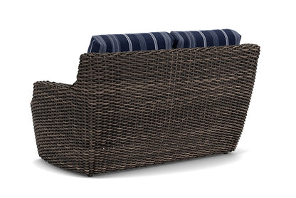 Lloyd Flanders - Largo Loveseat In Vintage Oak Finish With Consider Indigo Fabric - 2410504281969 view 2