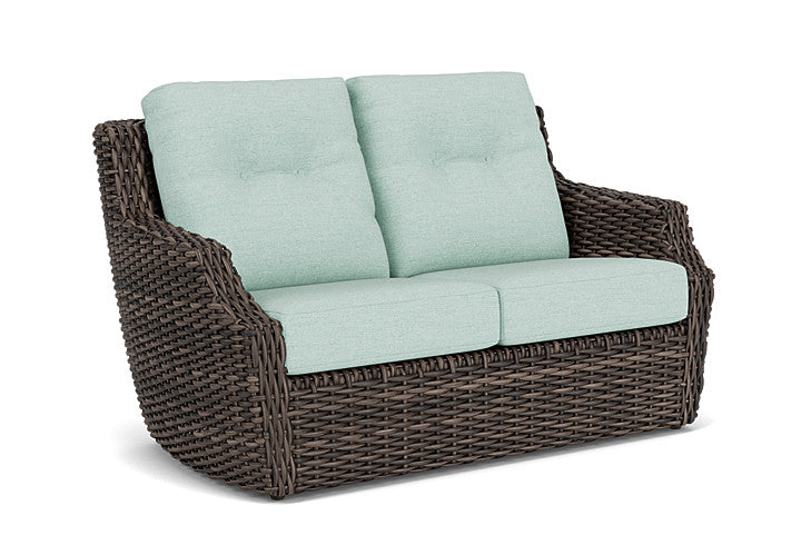 Lloyd Flanders - Largo Loveseat In Vintage Oak Finish With Demo Mist Fabric - 241050428066 view 1