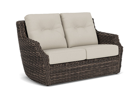 Lloyd Flanders - Largo Loveseat In Vintage Oak Finish With Fife Fog Fabric - 241050428181 view 1