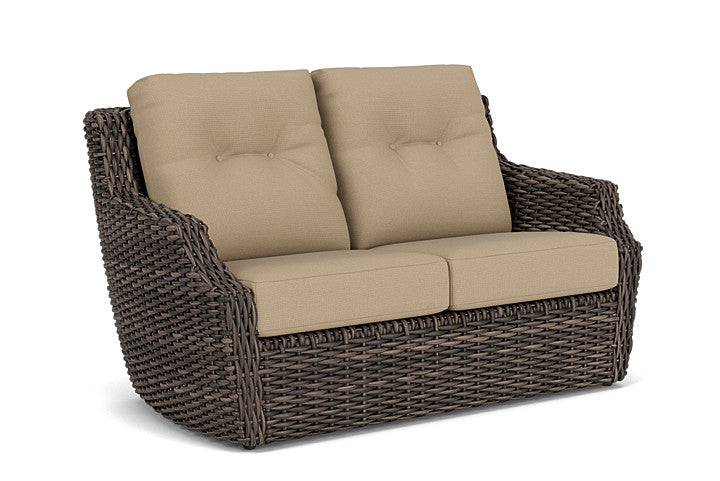 Lloyd Flanders - Largo Loveseat In Vintage Oak Finish With Fife Sahara Fabric - 241050428742 view 1