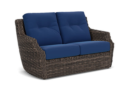 Lloyd Flanders - Largo Loveseat In Vintage Oak Finish With Flagship Lapis Fabric - 2410504281813 view 1