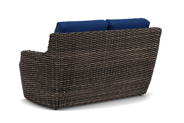 Lloyd Flanders - Largo Loveseat In Vintage Oak Finish With Flagship Lapis Fabric - 2410504281813 view 2