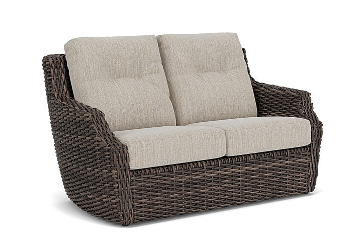 Lloyd Flanders - Largo Loveseat In Vintage Oak Finish With Friendly Flax Fabric - 2410504282026 view 1