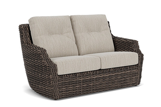 Lloyd Flanders - Largo Loveseat In Vintage Oak Finish With Friendly Flax Fabric - 2410504282026 view 1