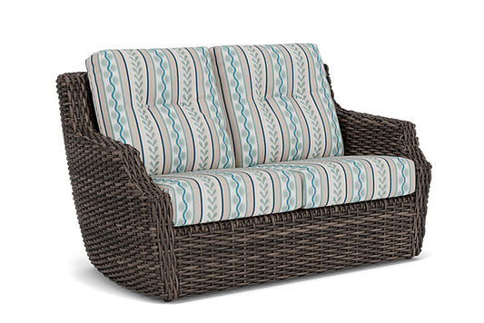 Lloyd Flanders - Largo Loveseat In Vintage Oak Finish With Ilona Resort Fabric - 2410504282069 view 1