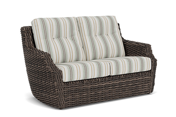 Lloyd Flanders - Largo Loveseat In Vintage Oak Finish With Jansen Eucalyptus Fabric - 2410504282061 view 1