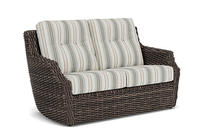Lloyd Flanders - Largo Loveseat In Vintage Oak Finish With Jansen Eucalyptus Fabric - 2410504282061 view 1