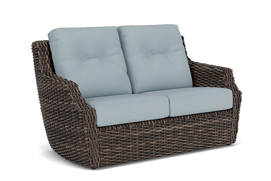 Lloyd Flanders - Largo Loveseat In Vintage Oak Finish With Kadogo Lake Fabric - 2410504282041 view 1