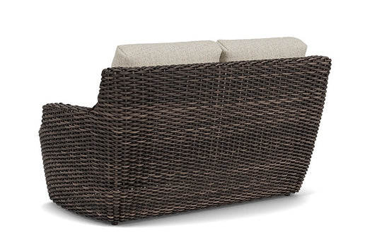 Lloyd Flanders - Largo Loveseat In Vintage Oak Finish With Knotty Mineral Fabric - 2410504282046 view 2