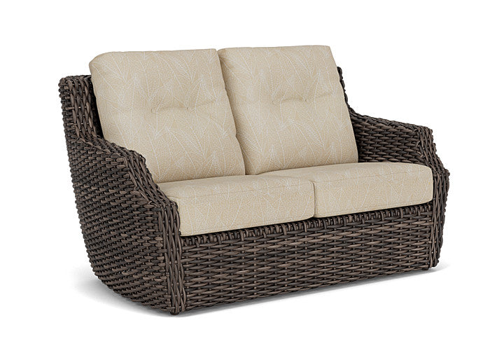 Lloyd Flanders - Largo Loveseat In Vintage Oak Finish With Laurel Ecru Fabric - 2410504282057 view 1